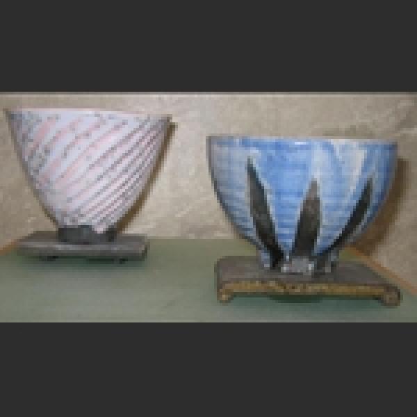 Bowl and Base Sets A, Left Side and Right Side