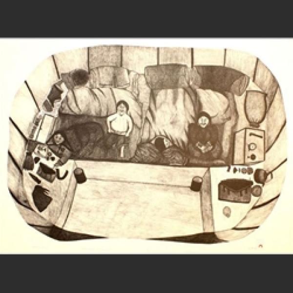 Interior View by Napachie Pootoogook
