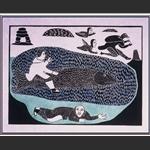 Ikaaqtuq - Kiviuk following his family by Victoria Mamnguqsualuk Kayuryuk