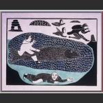 Ikaaqtuq - Kiviuk following his family by Victoria Mamnguqsualuk Kayuryuk