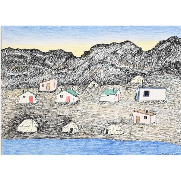 Cape Dorset in Summer by Kananginak Pootoogook