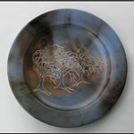 Round Plate with Windblown Trees