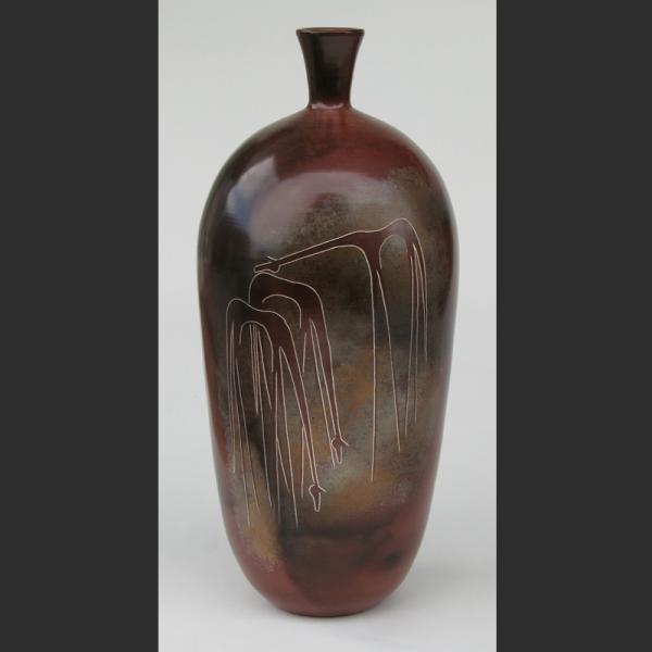 Vase with Family of Horses