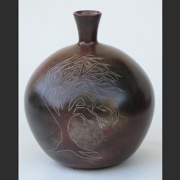 Vase with Windblown Tree 1