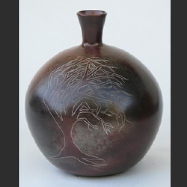 Vase with Windblown Tree 1