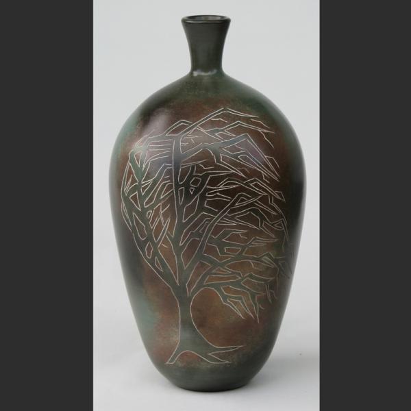 Vase with Windblown Tree 2