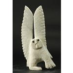 Dancing Owl in Marble by Palaya Qiatsuq