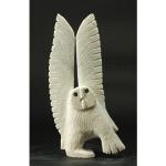 Dancing Owl in Marble by Palaya Qiatsuq