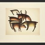 Caribou Gather by Mayoreak Ashoona
