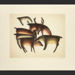 Caribou Gather by Mayoreak Ashoona