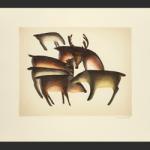 Caribou Gather by Mayoreak Ashoona