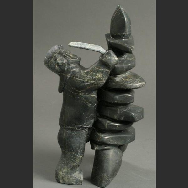 Man/Inukshuk by Peter Aningmiuk