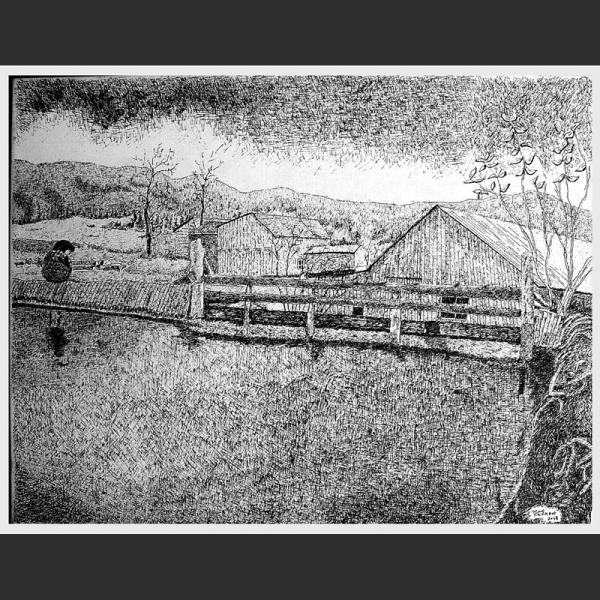 Mulling over a Dream, China Ink by Marc Tremblay