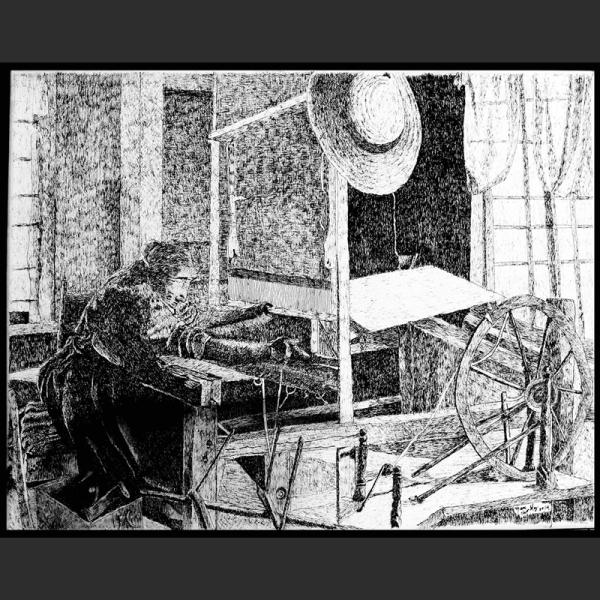 Weaving a Piece of Fabric by Hand, Marc Tremblay