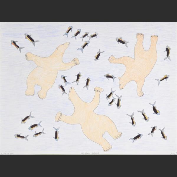 Fishing Bears by Cee Pootoogook