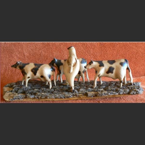 Farmer and Three Cows